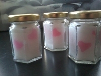 Small Glass Jar Pink Heart with Vanilla